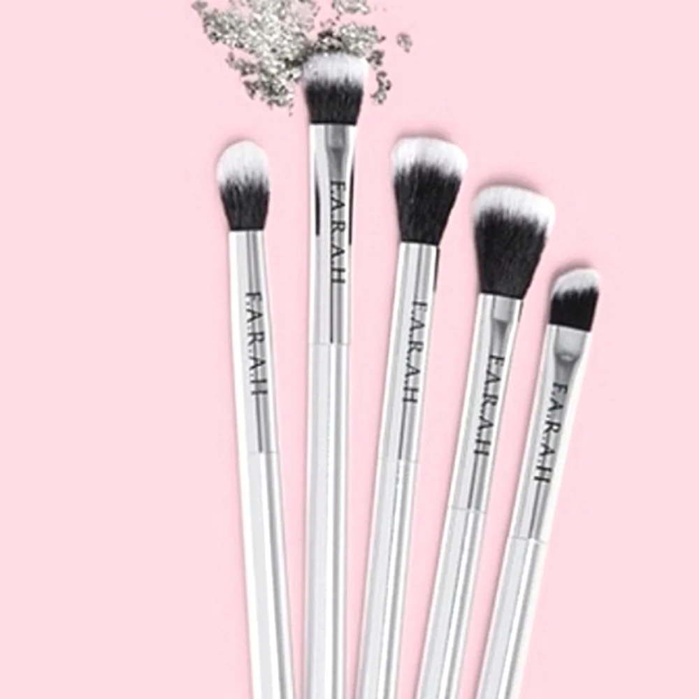 F.A.R.A.H. Eye Perfection 5pc Make-Up Cosmetics Brushes Set NWT